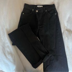 pull and bear black flared jeans